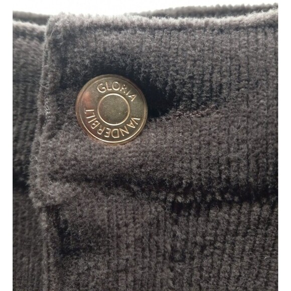 Corduroy Look Gloria Vanderbilt Size 6P Vickie Medium Rise Skinny Dark Brown - Picture 3 of 9